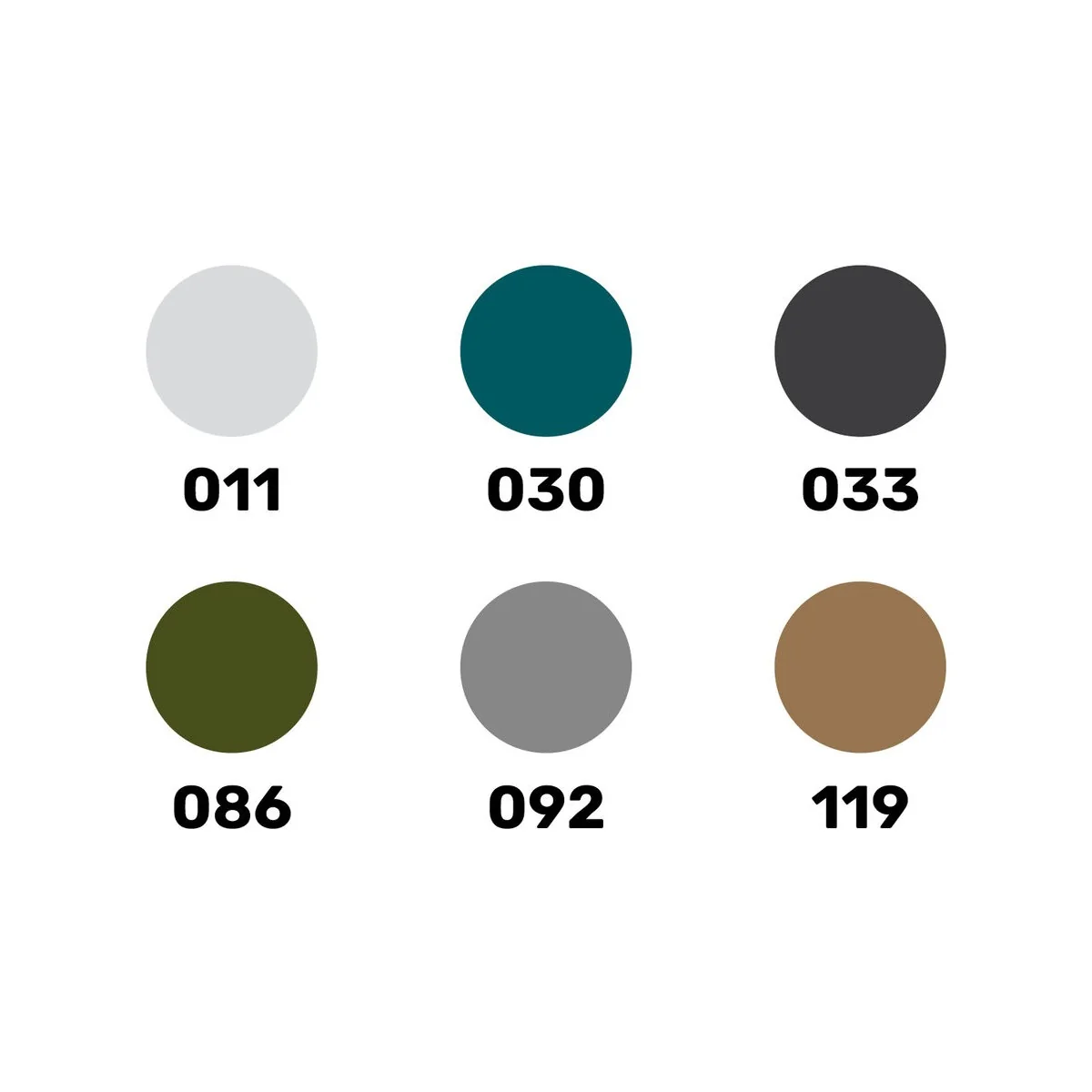 Acrylic Colour Set ”Military” 6 x 12 ml + Brush - Heller 9400