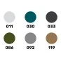 Acrylic Colour Set ”Military” 6 x 12 ml + Brush - Heller 9400