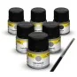 Acrylic Colour Set ”Civil Aircraft” 6 x 12 ml + Brush - Heller 9401