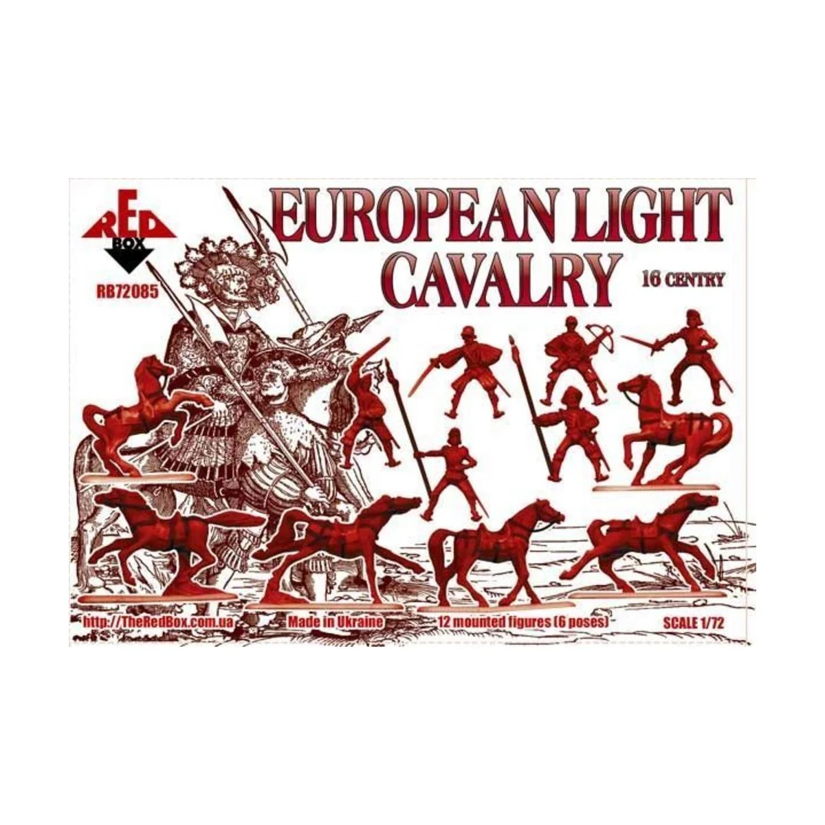 European light cavalry, 16th century, set2, 1/72 - Red Box RB72085