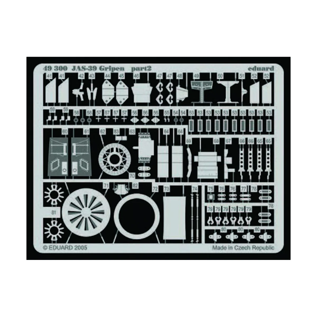 JAS-39 Gripen für Italeri Bausatz, 1/48 - Eduard Accessories 49300