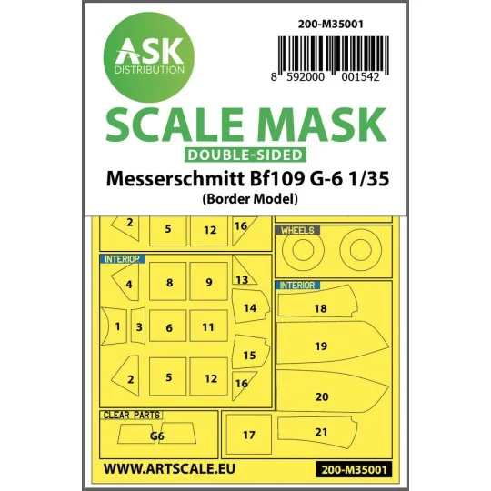 Messerschmitt Bf 109G-6 double-sided painting mask for Border Model...