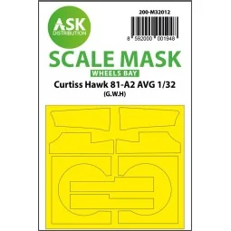 Curtiss Hawk 81-A2 AVG wheels bay masks for Great Wall Hobby, 1/32 ...