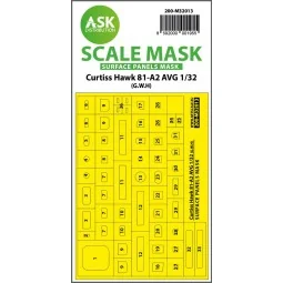 Curtiss Hawk 81-A2 AVG surface panels masks for Great Wall Hobby, 1...