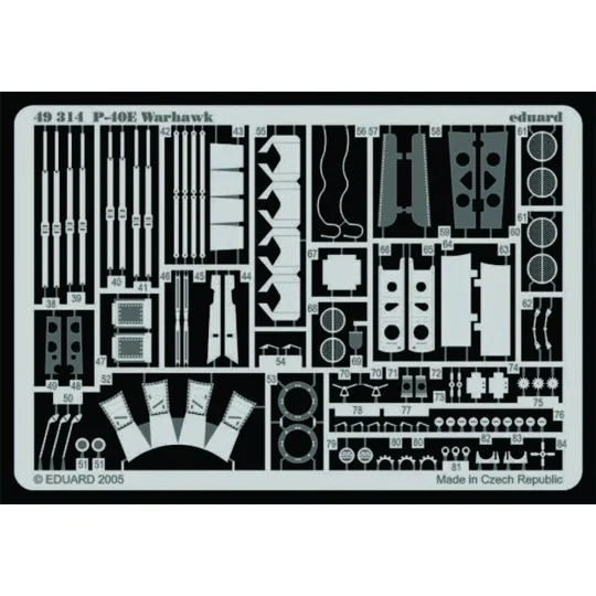 P-40E Warhawk für Hasegawa Bausatz, 1/48 - Eduard Accessories 49314