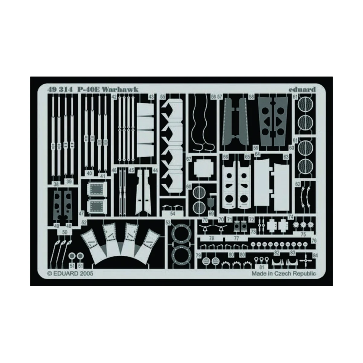 P-40E Warhawk für Hasegawa Bausatz, 1/48 - Eduard Accessories 49314