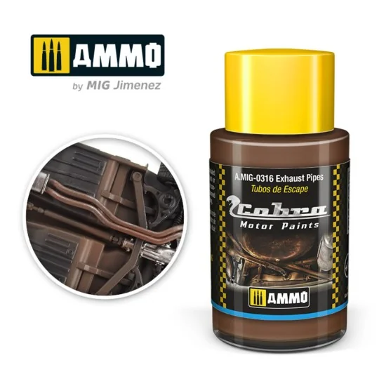 COBRA MOTOR Exhaust pipes - AMMO by MIG Jimenez A.MIG-0316