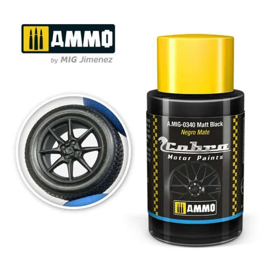 COBRA MOTOR Matt Black - AMMO by MIG Jimenez A.MIG-0340