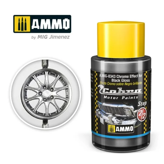 COBRA MOTOR Chrome Effect for Black Gloss - AMMO by MIG Jimenez A.M...