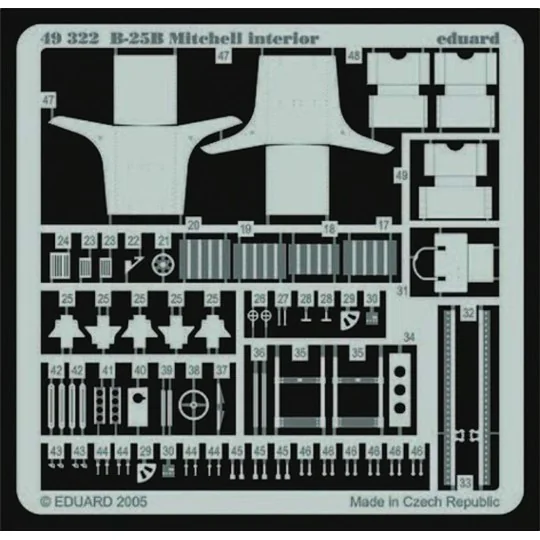 B-25B Mitchell interior für Accurate Miniatures Bausatz, 1/48 - Edu...