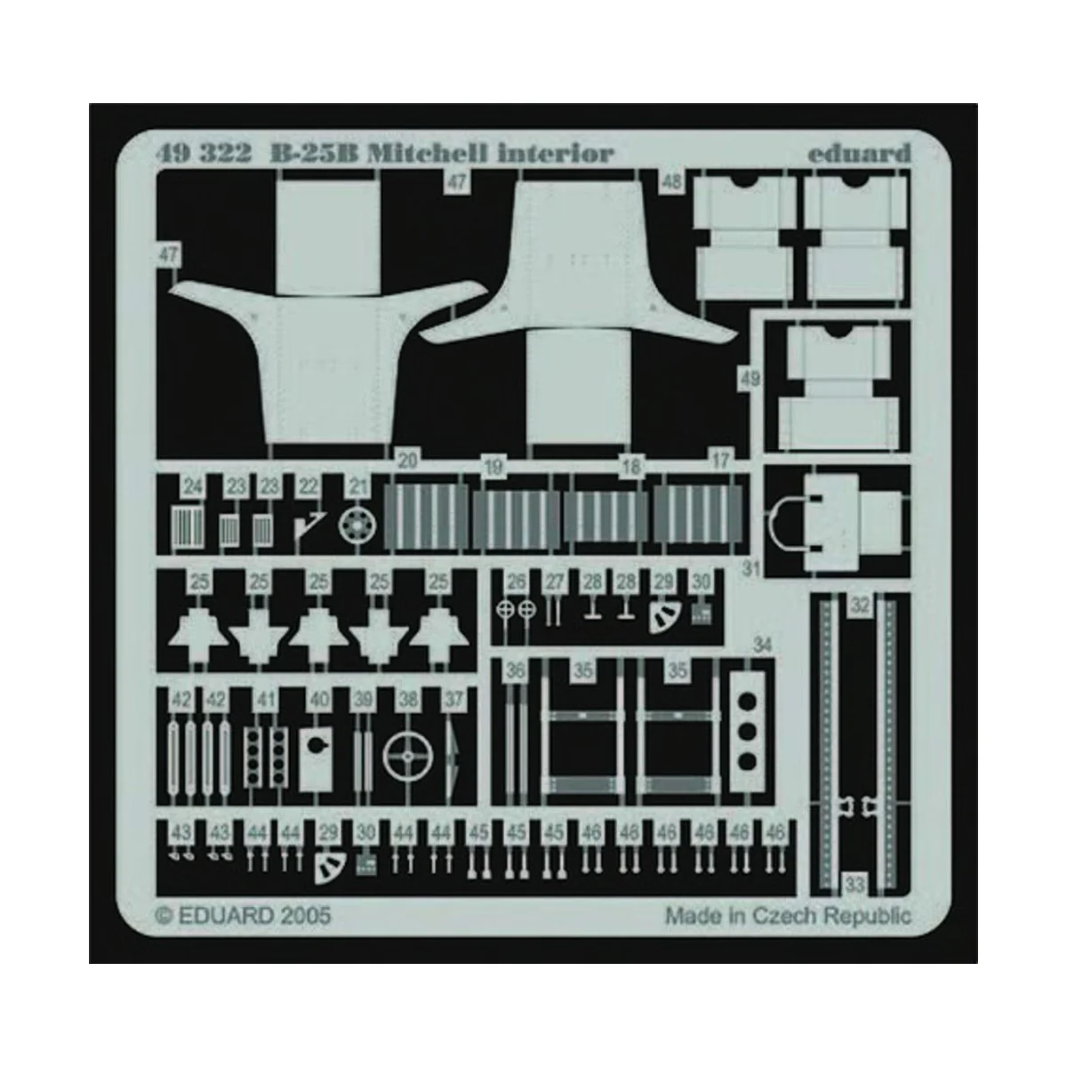 B-25B Mitchell interior für Accurate Miniatures Bausatz, 1/48 - Edu...