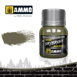 DRYBRUSH Medium Olive Green - AMMO by MIG Jimenez A.MIG-0609 2