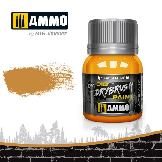 DRYBRUSH Light Rust - AMMO by MIG Jimenez A.MIG-0610
