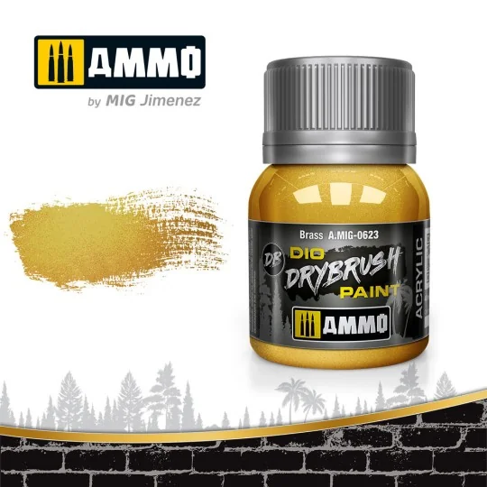 DRYBRUSH Brass - AMMO by MIG Jimenez A.MIG-0623