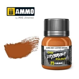DRYBRUSH Leather Brown - AMMO by MIG Jimenez A.MIG-0651 2