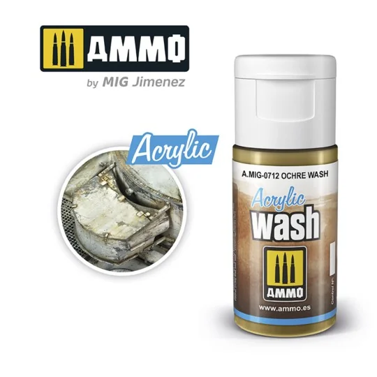 ACRYLIC WASH Ochre Wash - AMMO by MIG Jimenez A.MIG-0712
