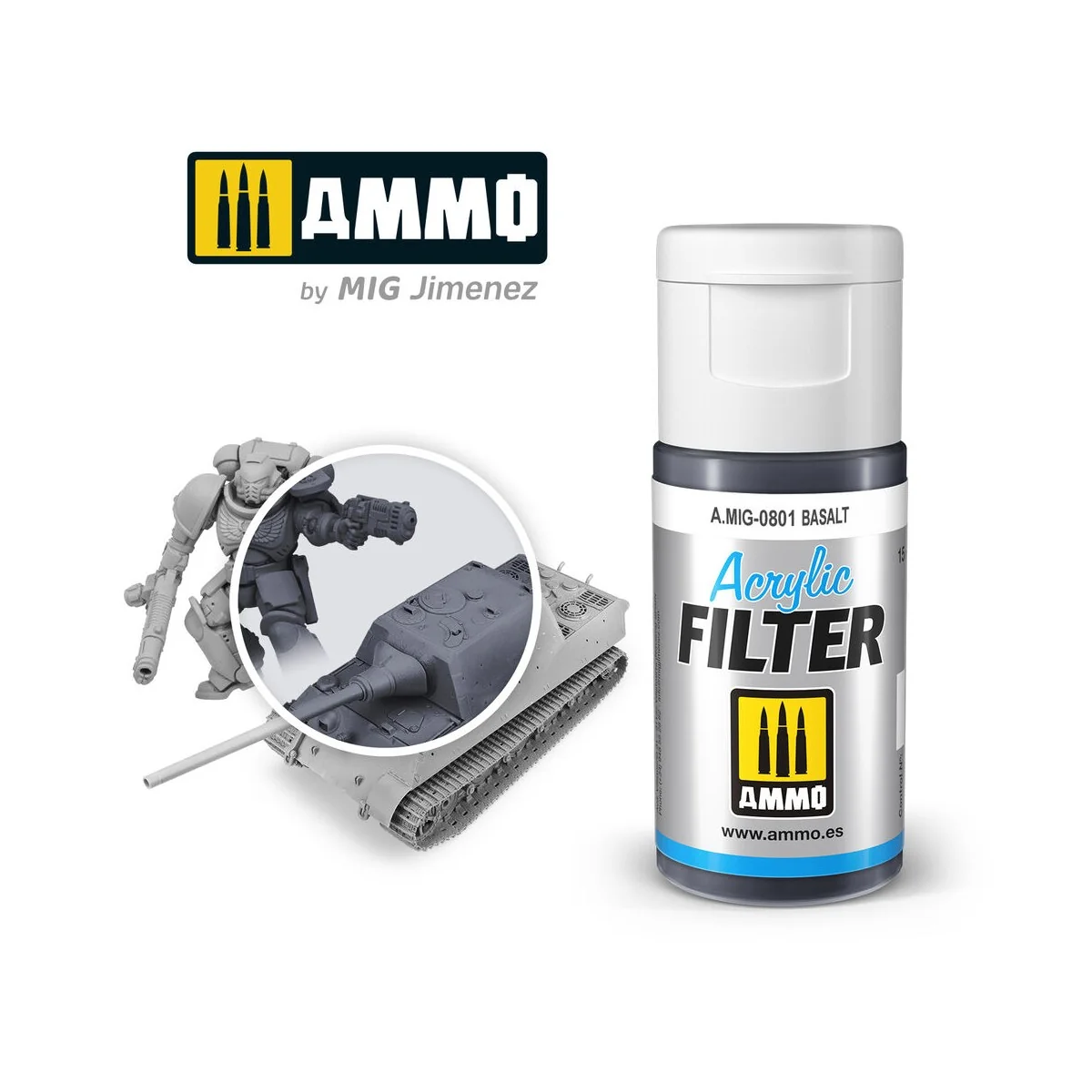 ACRYLIC FILTER Basalt - AMMO by MIG Jimenez A.MIG-0801
