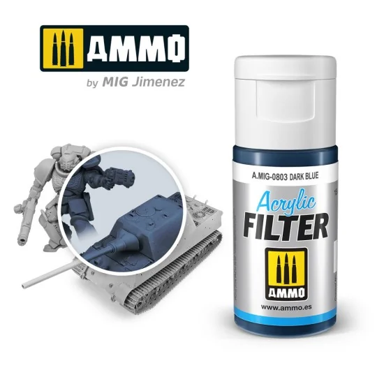 ACRYLIC FILTER Dark Blue - AMMO by MIG Jimenez A.MIG-0803