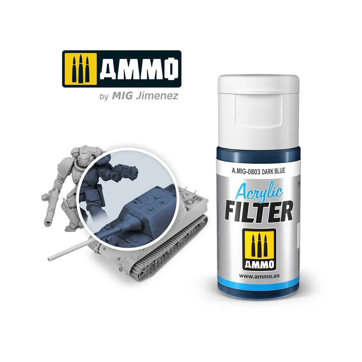 ACRYLIC FILTER Dark Blue - AMMO by MIG Jimenez A.MIG-0803