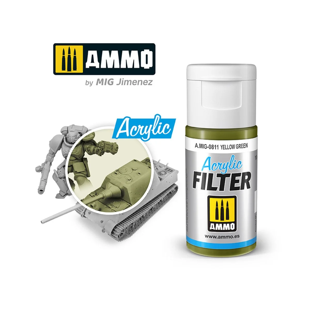 ACRYLIC FILTER Yellow Green - AMMO by MIG Jimenez A.MIG-0811