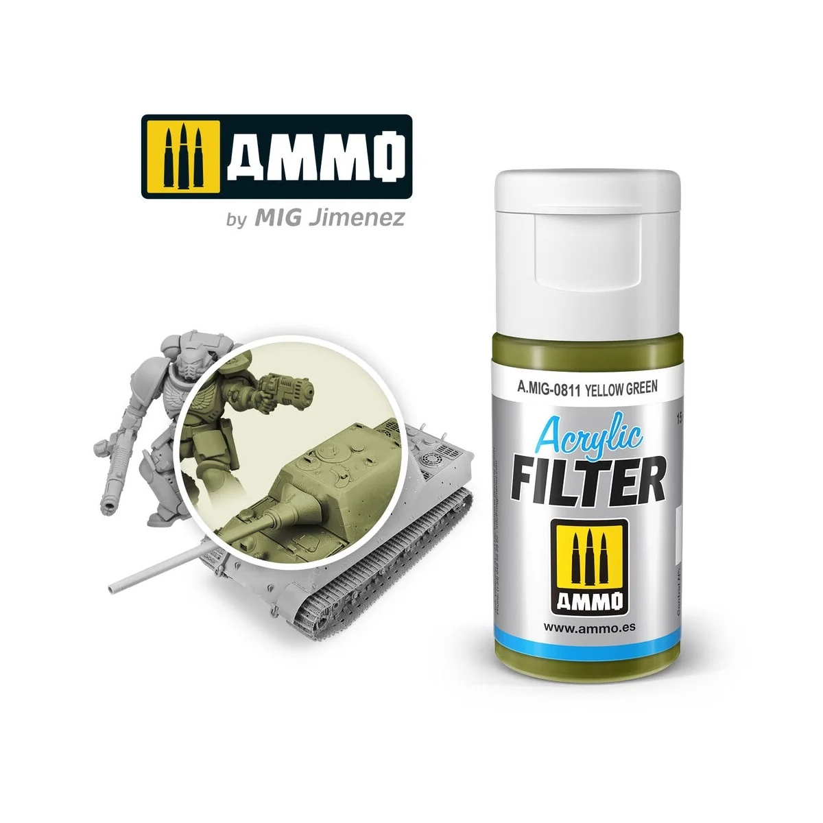 ACRYLIC FILTER Yellow Green - AMMO by MIG Jimenez A.MIG-0811