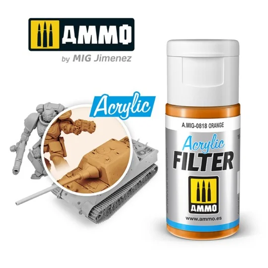 ACRYLIC FILTER Orange - AMMO by MIG Jimenez A.MIG-0818