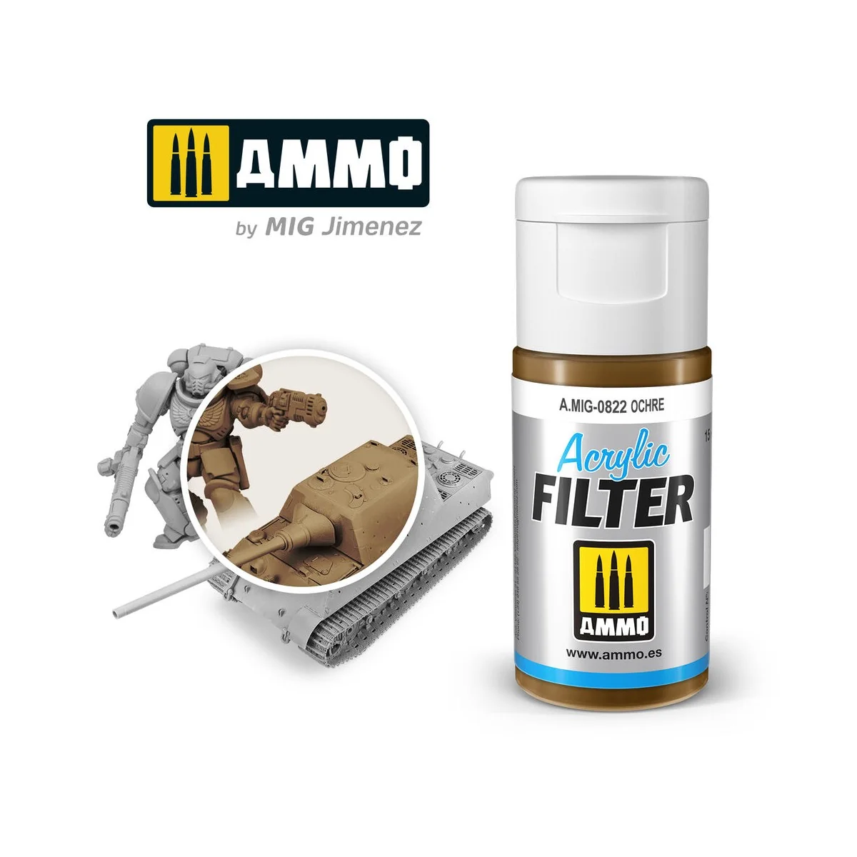 ACRYLIC FILTER Ochre - AMMO by MIG Jimenez A.MIG-0822