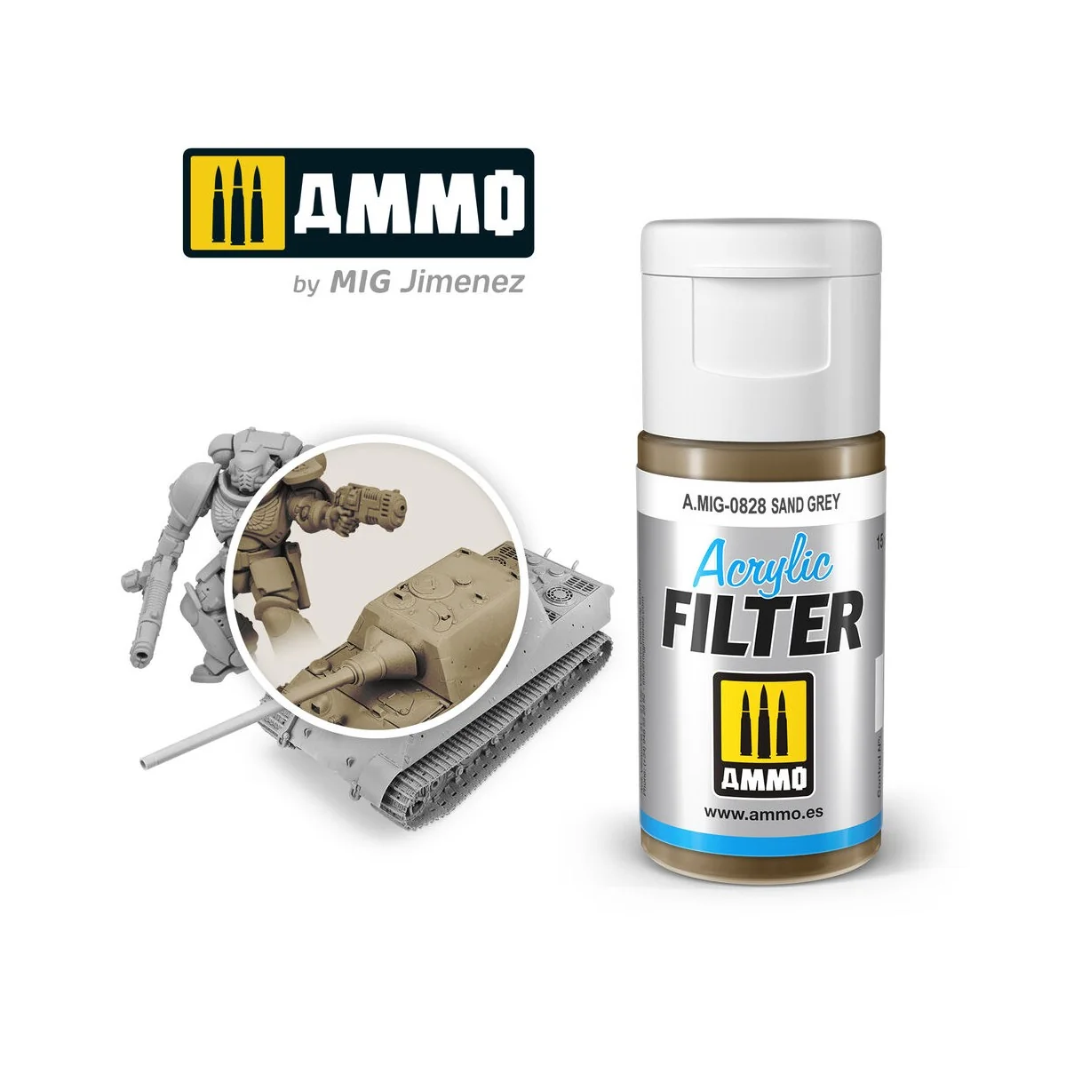 ACRYLIC FILTER Sand Grey - AMMO by MIG Jimenez A.MIG-0828