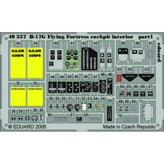 B-17G Flying Fortress cockpit interior für Revell/Monogram Bausatz ...