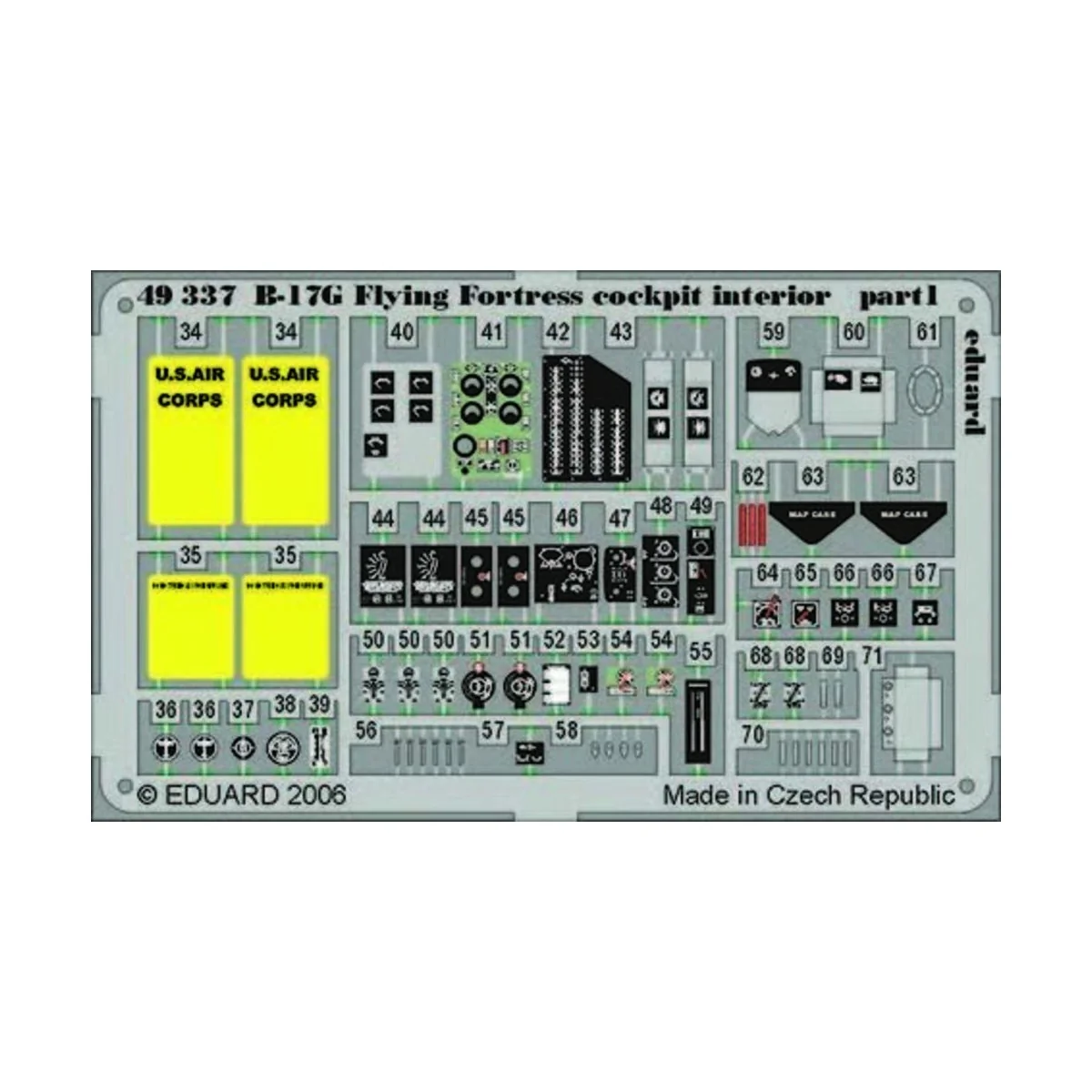 B-17G Flying Fortress cockpit interior für Revell/Monogram Bausatz,...