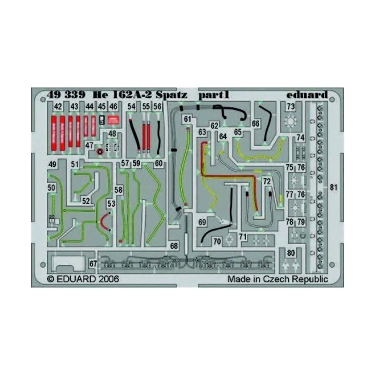 He 162A-2 Spatz für Tamiya Bausatz, 1/48 - Eduard Accessories 49339