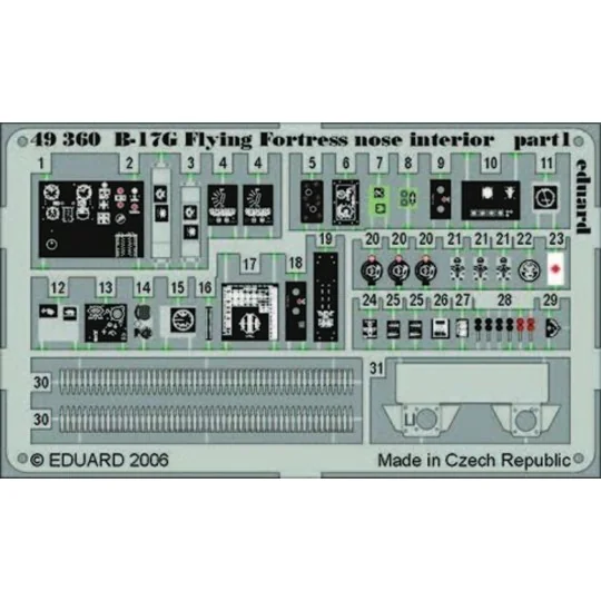 B-17G Flying Fortress nose interior für Revell/Monogram Bausatz, 1/...