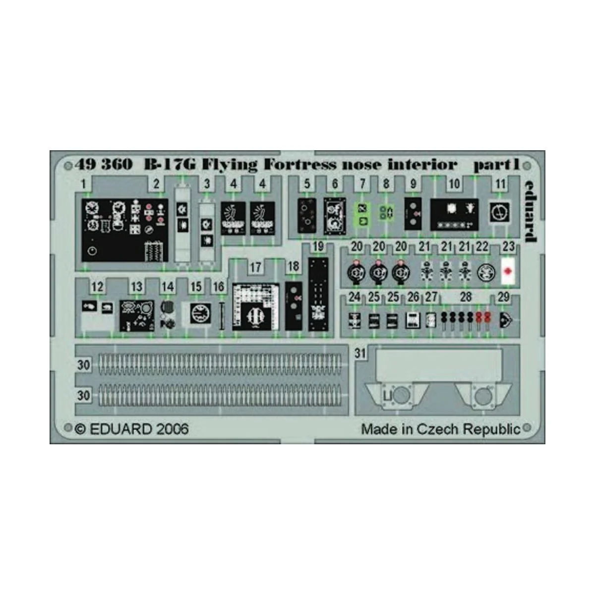 B-17G Flying Fortress nose interior für Revell/Monogram Bausatz, 1/...
