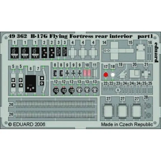 B-17G Flying Fortress rear interior für Revell/Monogram Bausatz - E...