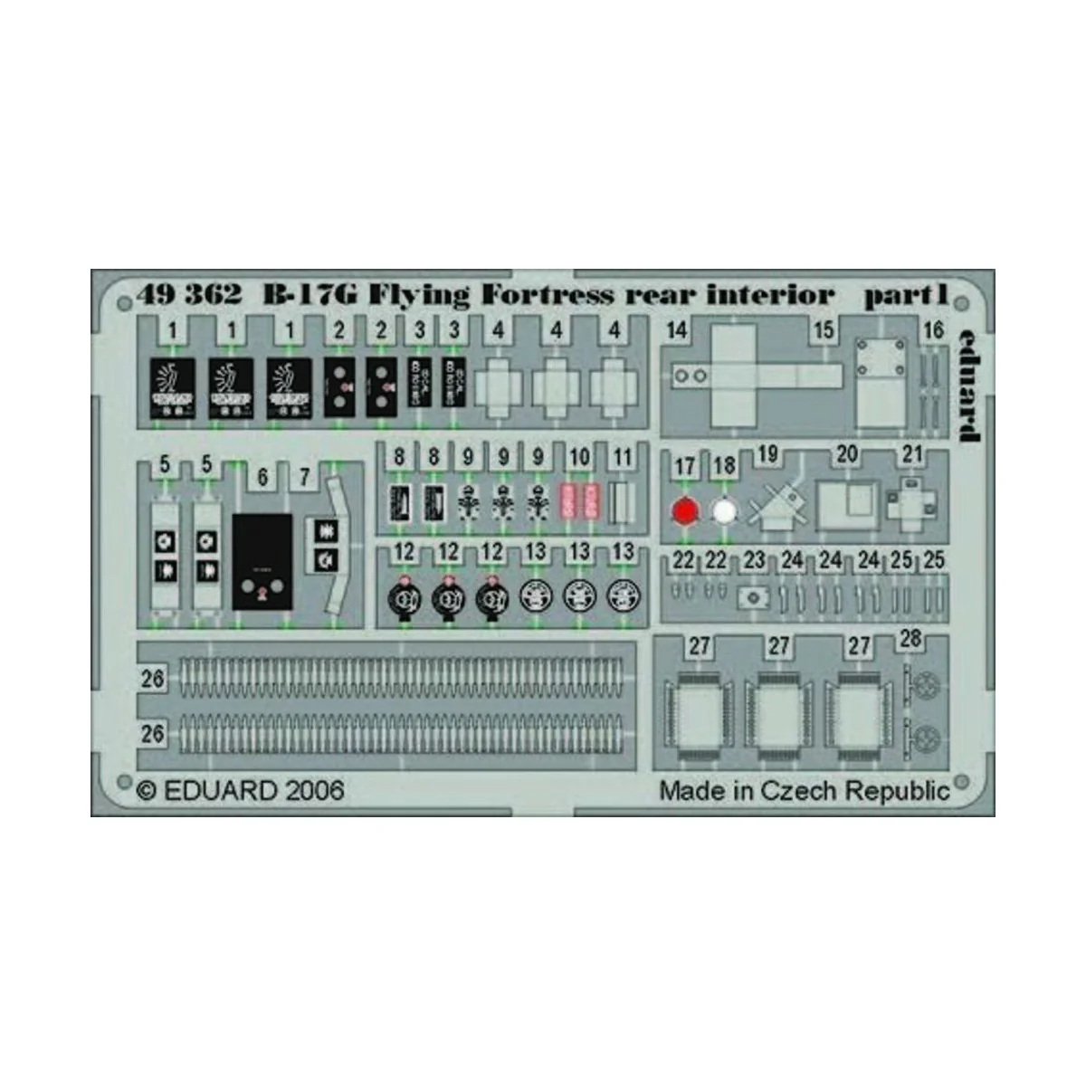 B-17G Flying Fortress rear interior für Revell/Monogram Bausatz - E...