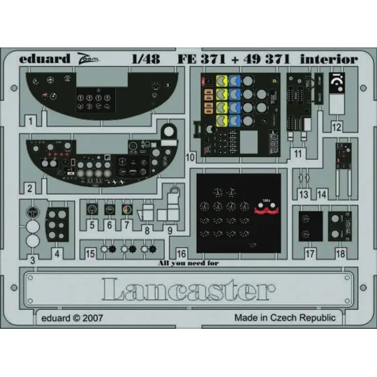 Lancaster interior für Tamiya Bausatz - Eduard Accessories 49371