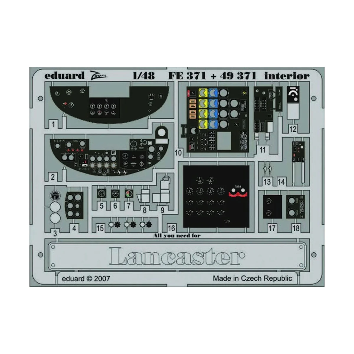 Lancaster interior für Tamiya Bausatz, 1/48 - Eduard Accessories 49371