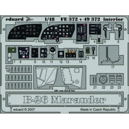 B-26 Marauder interior für Revell/Monogram Bausatz - Eduard Accesso...