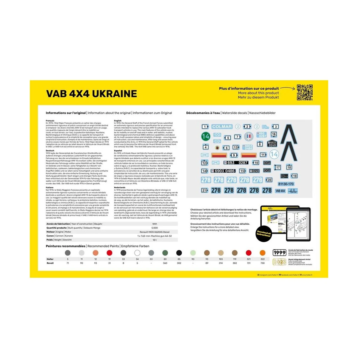 STARTER KIT VAB 4x4 Ukraine, 1/35 - Heller 57130
