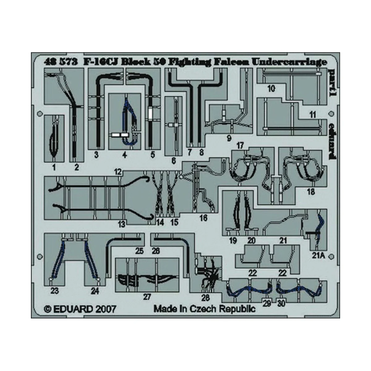 F-16CJ Block 50 Fighting Falcon undercarriage für Tamiya Bausatz - ...