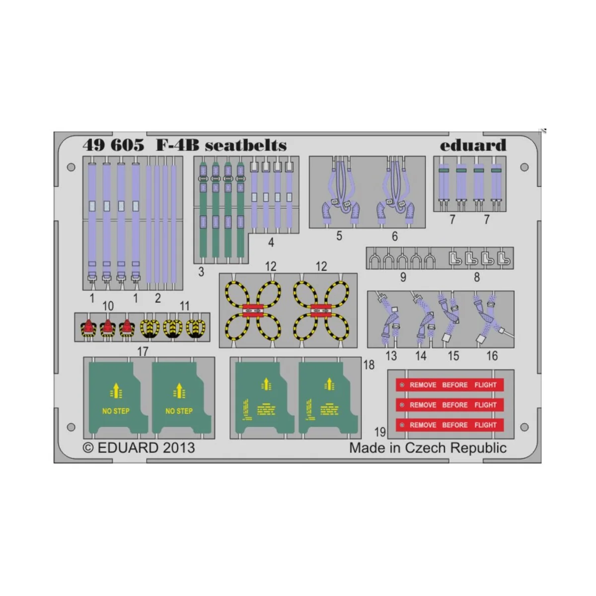 F-4B seatbelts for Academy, 1/48 - Eduard Accessories 49605 F-4B seatbelts for Academy, 1/48 - Eduard Accessories 49605