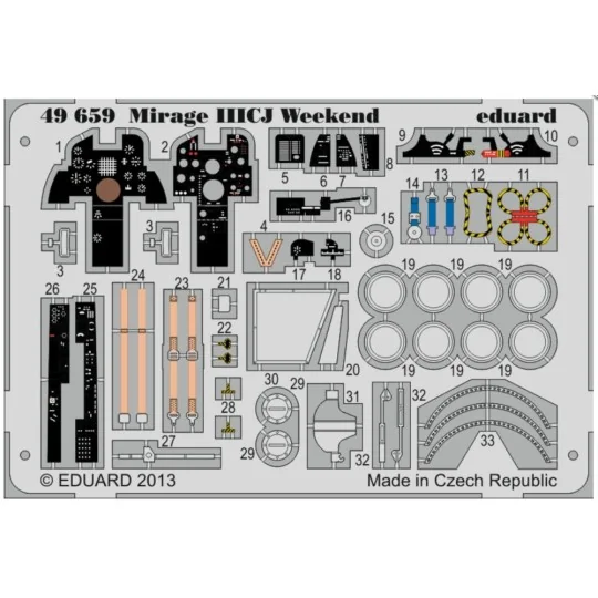 Mirage IIICJ 1/48 Weekend for Eduard, 1/48 - Eduard Accessories 49659