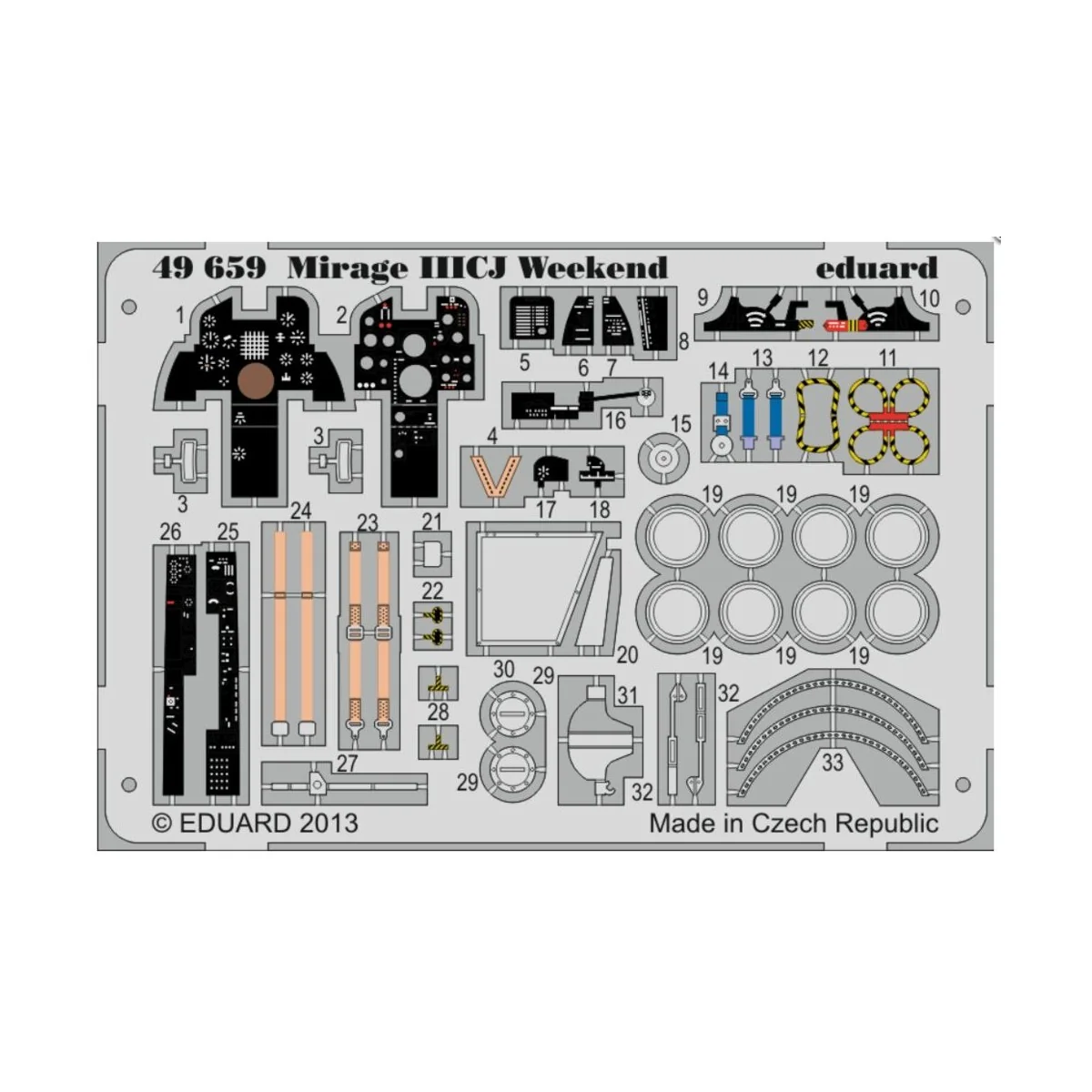 Mirage IIICJ 1/48 Weekend for Eduard - Eduard Accessories 49659