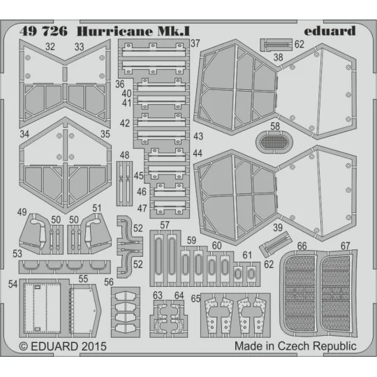 Hurricane Mk.I for Airfix, 1/48 - Eduard Accessories 49726