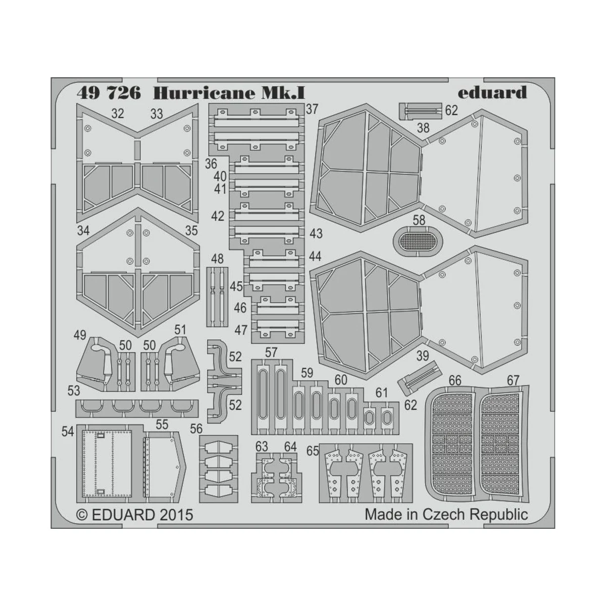Hurricane Mk.I for Airfix, 1/48 - Eduard Accessories 49726