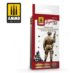WWII US Paratroopers Figures Set - AMMO by MIG Jimenez A.MIG-7039 2