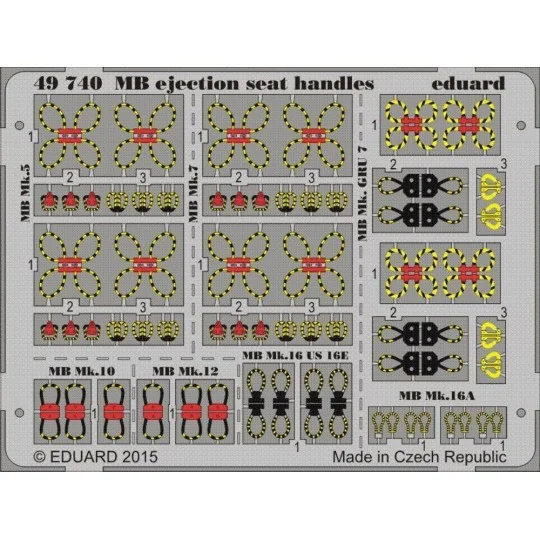 MB ejection seat handles - Eduard Accessories 49740
