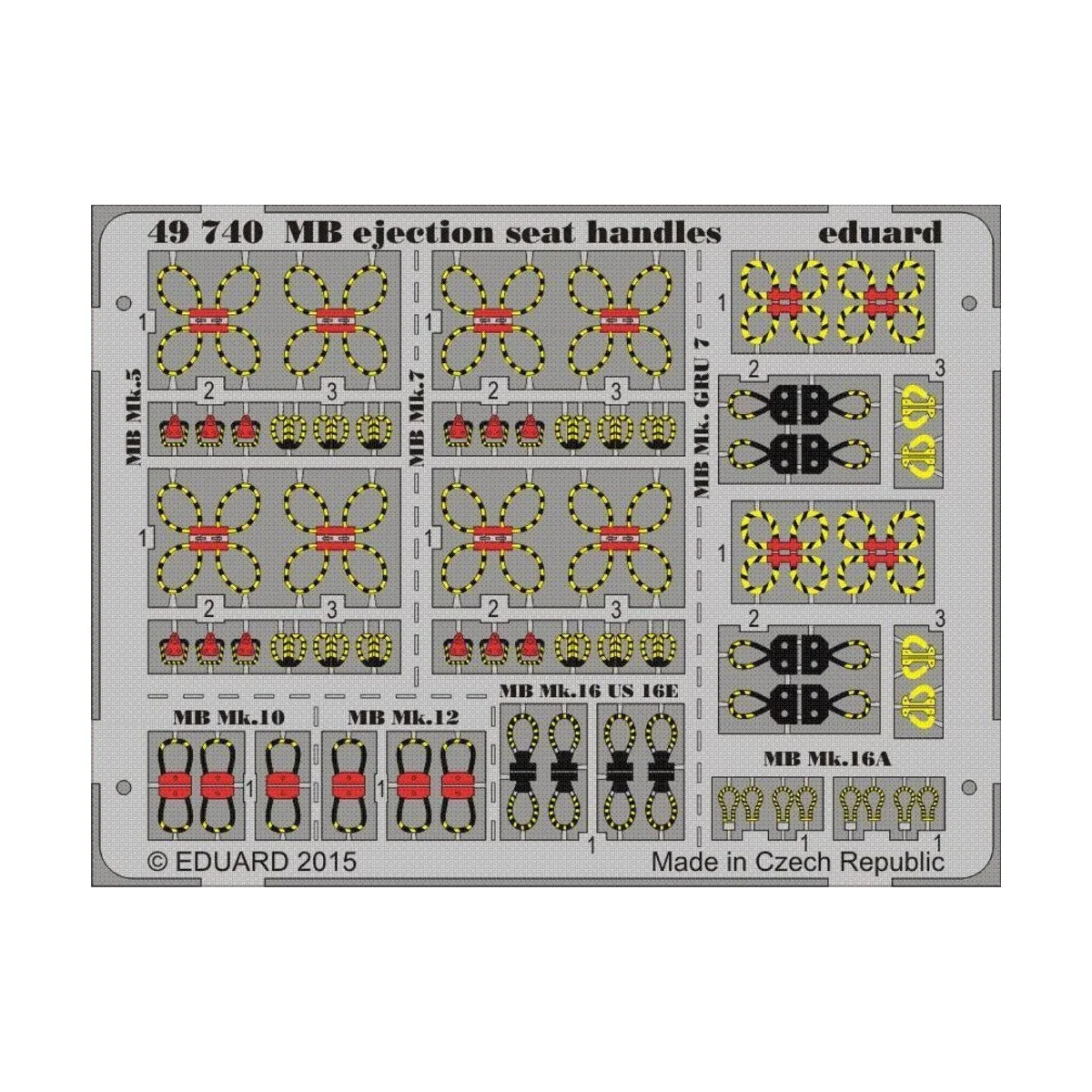 MB ejection seat handles, 1/48 - Eduard Accessories 49740