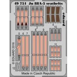 Ju 88A-5 seatbelts for ICM, 1/48 - Eduard Accessories 49751