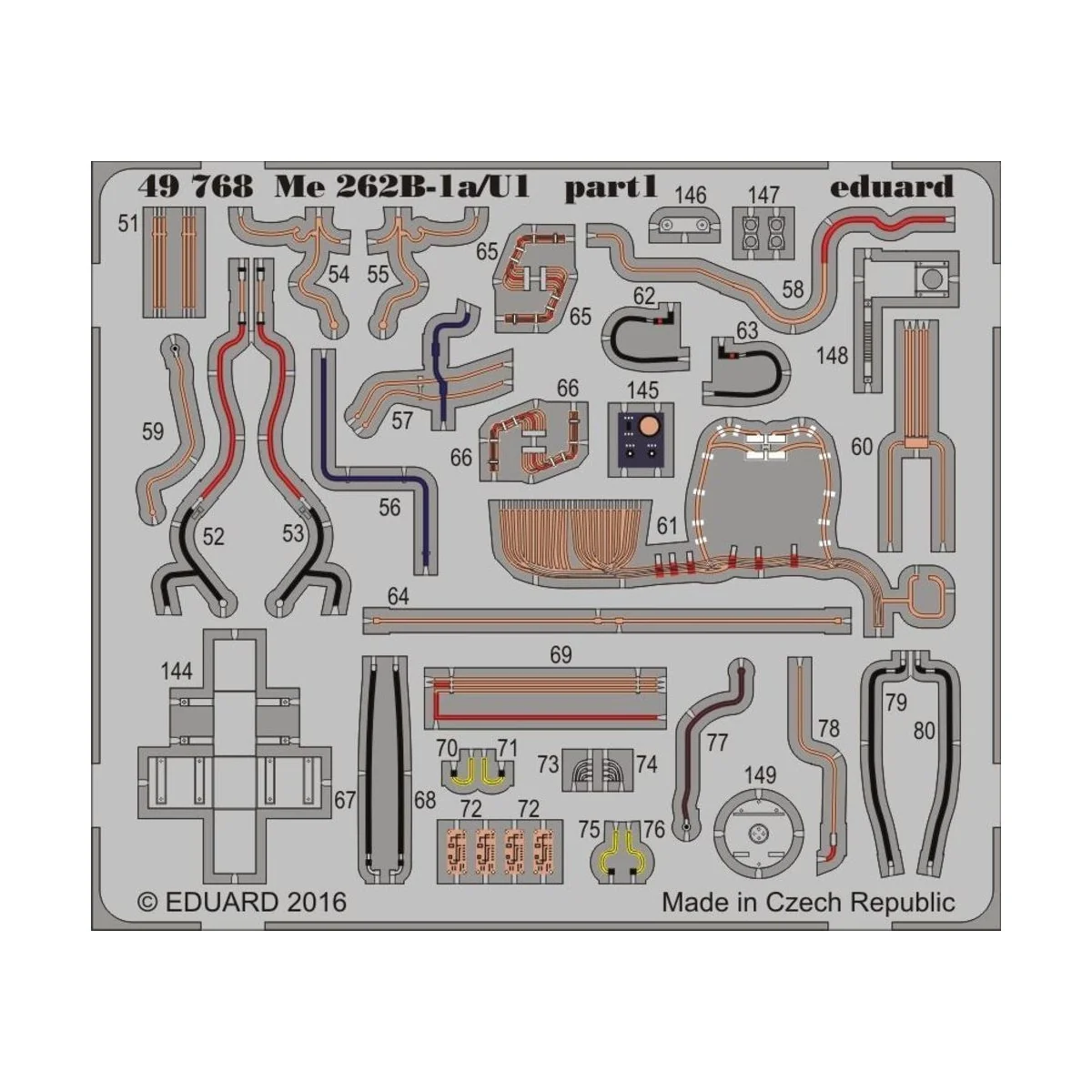 Me 262B-1a/U1, 1/48 - Eduard Accessories 49768